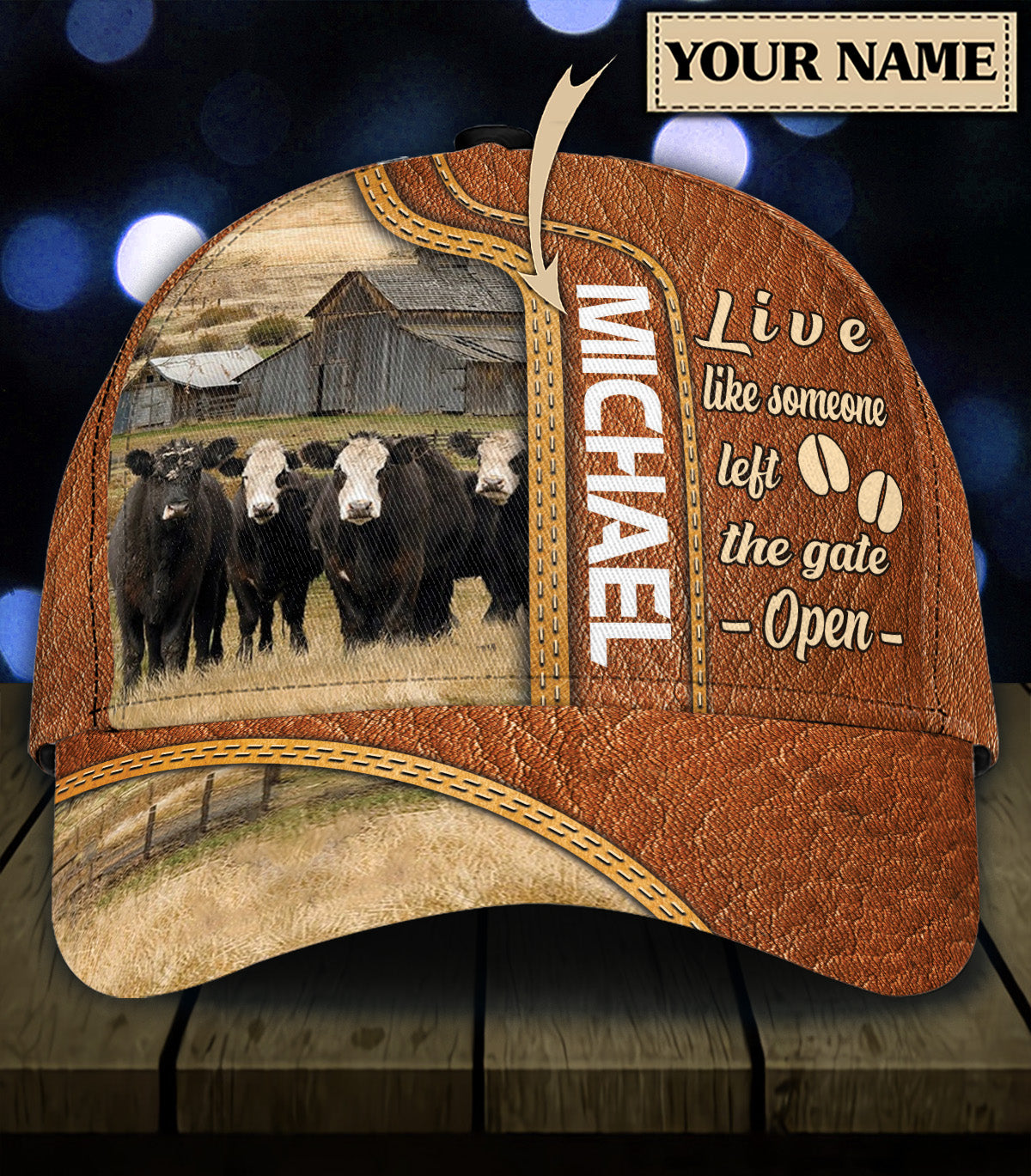 Personalized Cow Classic Cap, Personalized Gift for Farmers, Cow Lovers, Chicken Lovers Trucker Hats Custom Hats Gifts For Men & Women