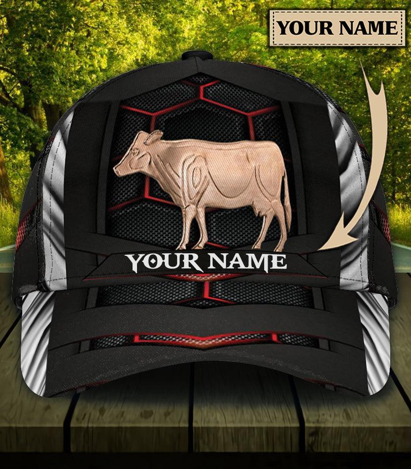 Personalized Cow Classic Cap, Personalized Gift for Farmers, Cow Lovers, Chicken Lovers Trucker Hats Custom Hats Gifts For Men & Women