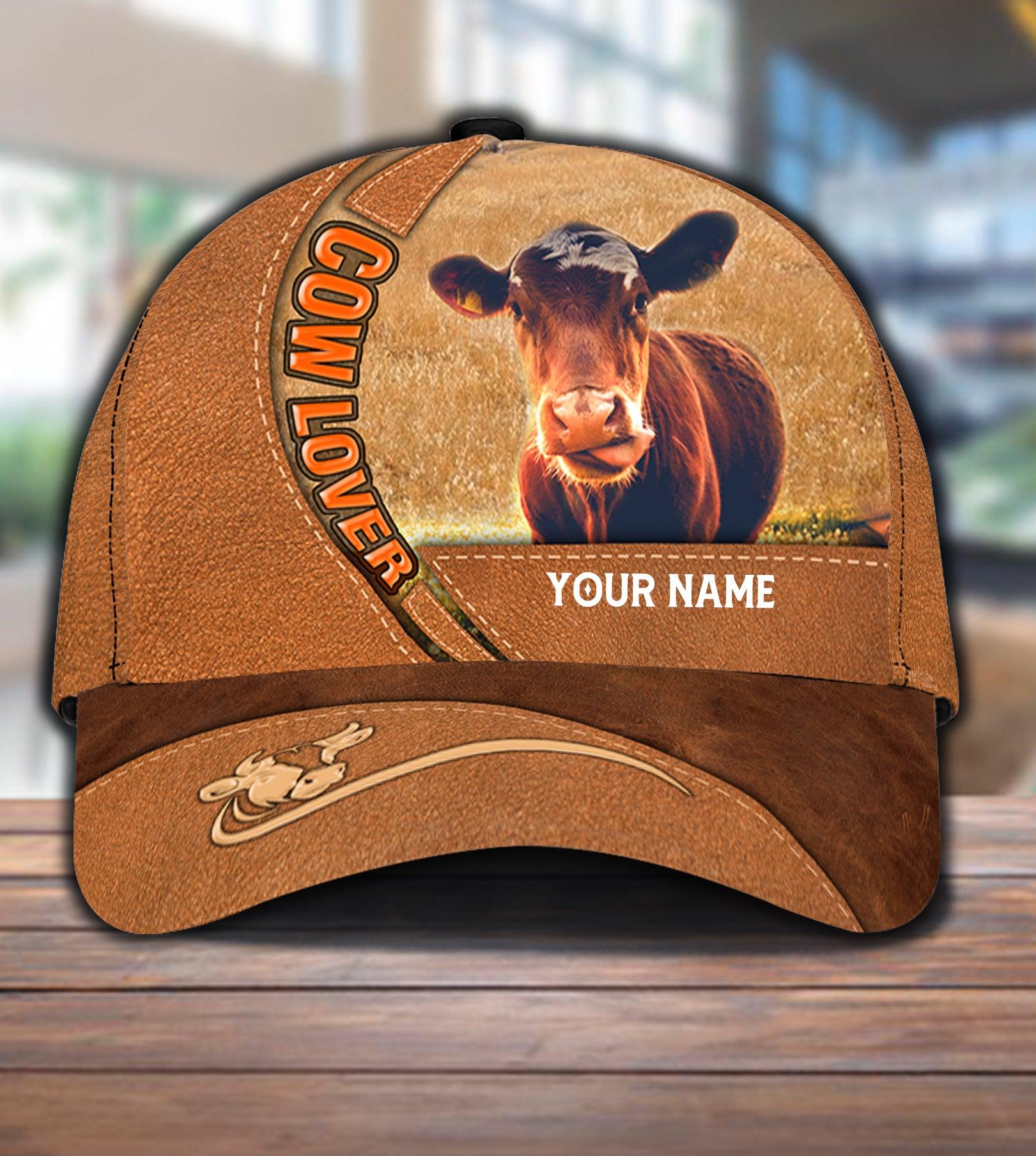 Personalized Cow Classic Cap, Personalized Gift for Farmers, Cow Lovers, Chicken Lovers Trucker Hats Custom Hats Gifts For Men & Women