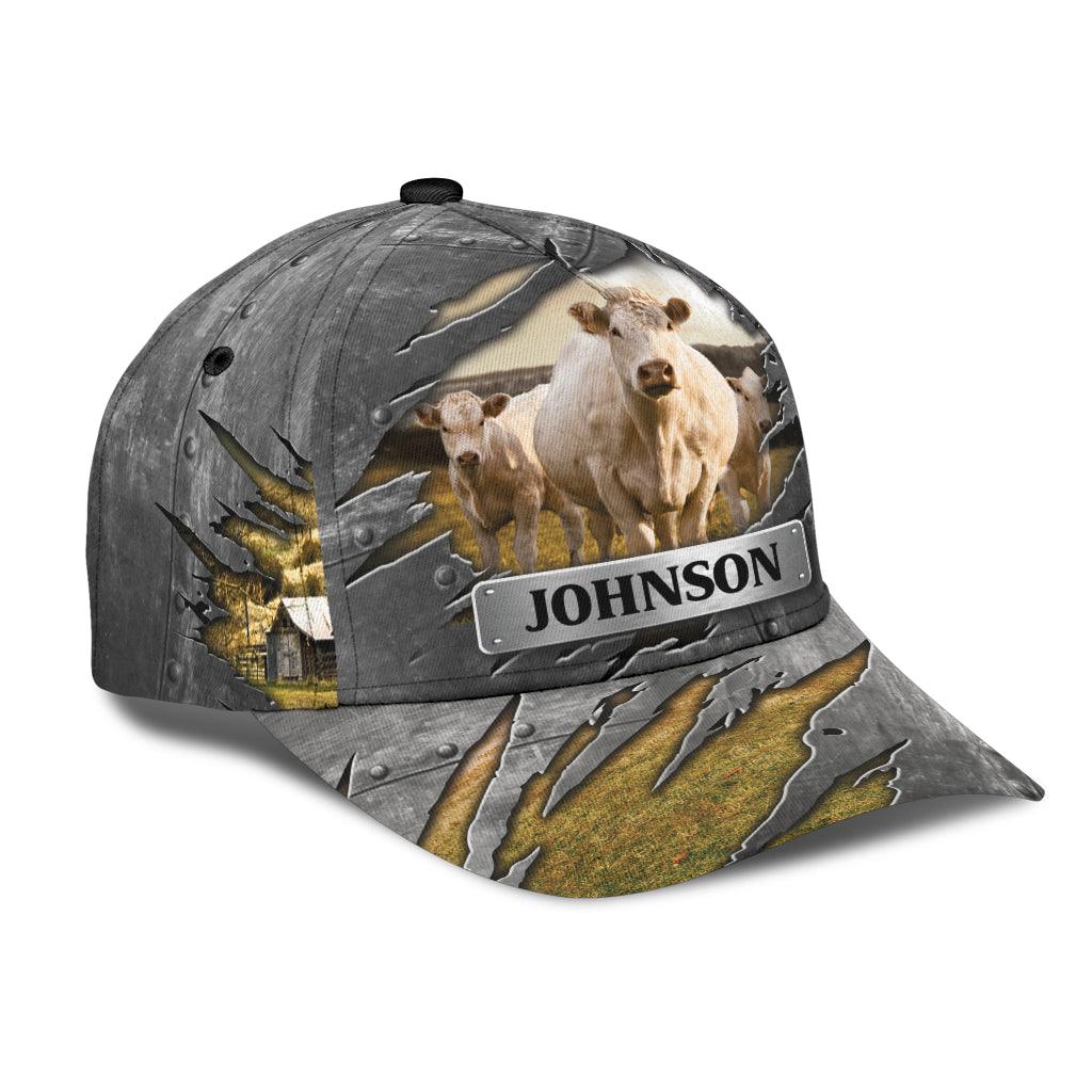 Personalized Cow Classic Cap, Personalized Gift for Farmers, Cow Lovers, Chicken Lovers Trucker Hats Custom Hats Gifts For Men & Women