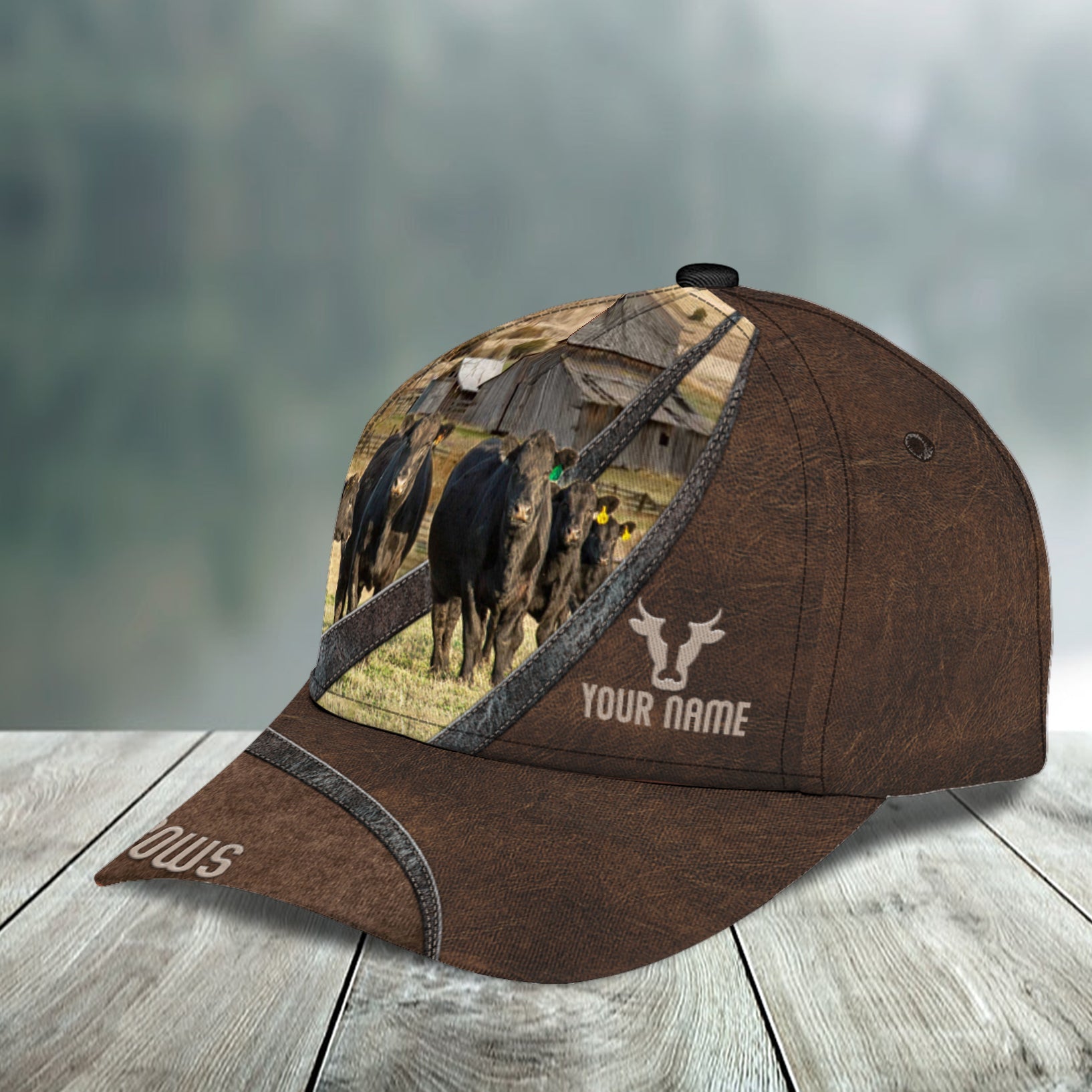 Personalized Cow Classic Cap, Personalized Gift for Farmers, Cow Lovers, Chicken Lovers Trucker Hats Custom Hats Gifts For Men & Women