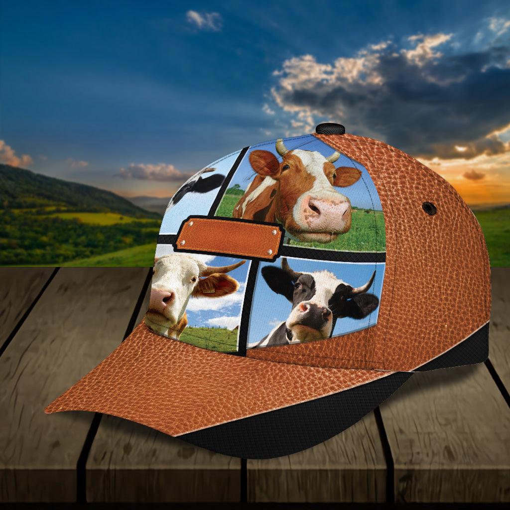 Personalized Cow Classic Cap, Personalized Gift for Farmers, Cow Lovers, Chicken Lovers Trucker Hats Custom Hats Gifts For Men & Women