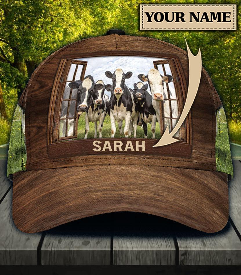 Personalized Cow Classic Cap, Personalized Gift for Farmers, Cow Lovers, Chicken Lovers Trucker Hats Custom Hats Gifts For Men & Women