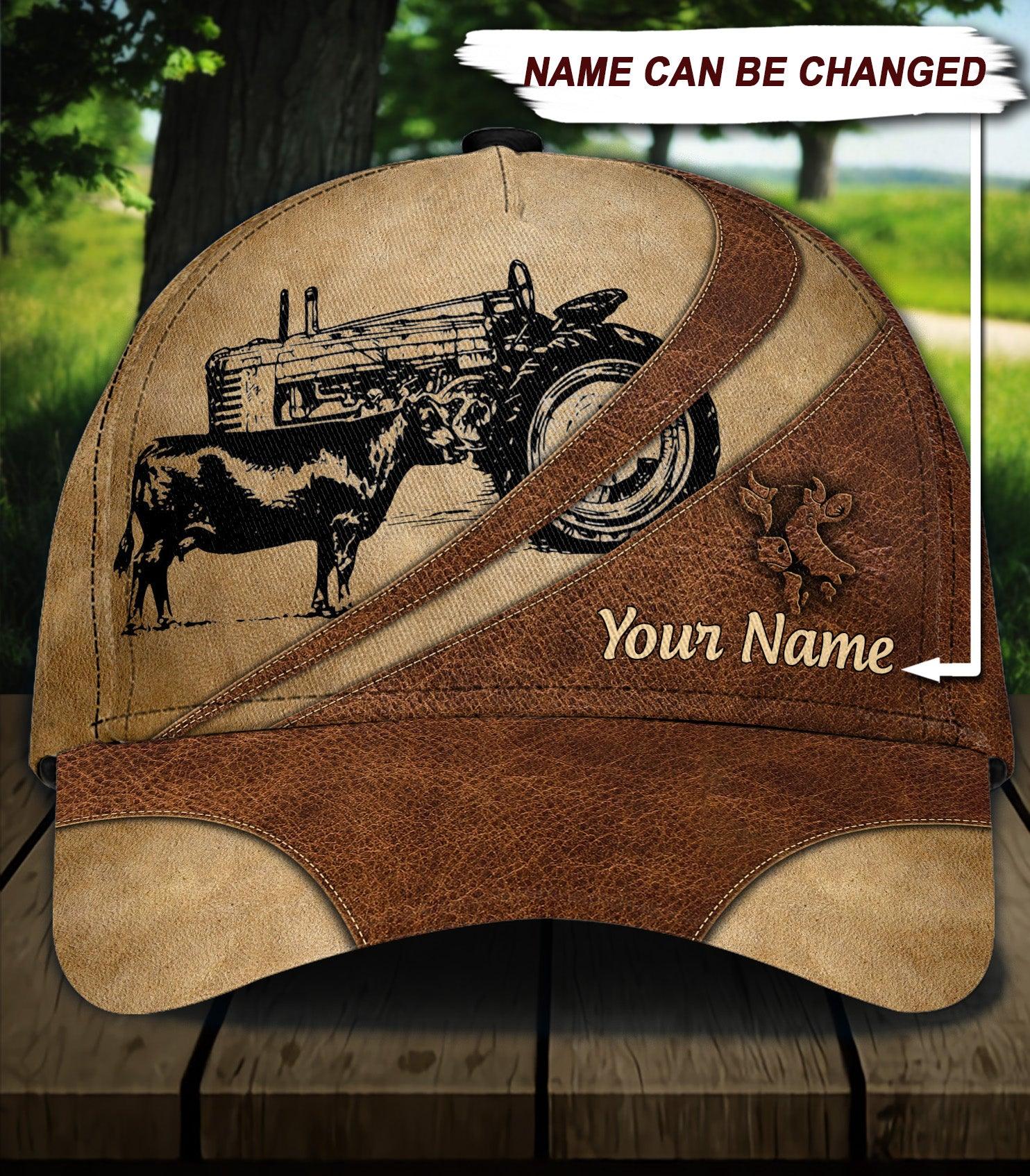 Personalized Cow Classic Cap, Personalized Gift for Farmers, Cow Lovers, Chicken Lovers Trucker Hats Custom Hats Gifts For Men & Women