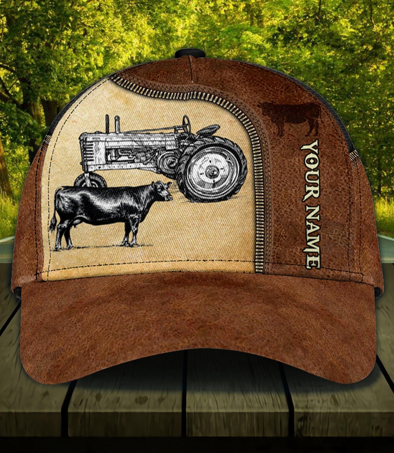 Personalized Cow Classic Cap, Personalized Gift for Farmers, Cow Lovers, Chicken Lovers Trucker Hats Custom Hats Gifts For Men & Women