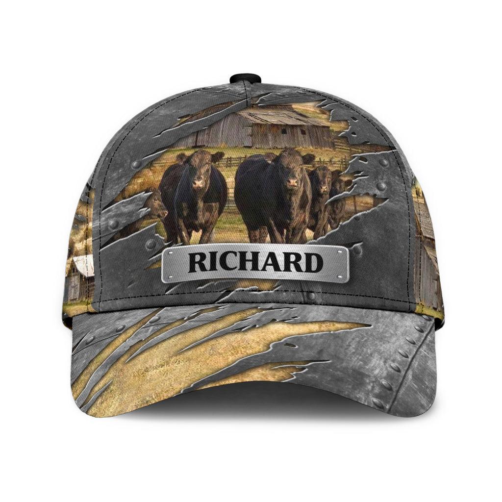 Personalized Cow Classic Cap, Personalized Gift for Farmers, Cow Lovers, Chicken Lovers Trucker Hats Custom Hats Gifts For Men & Women