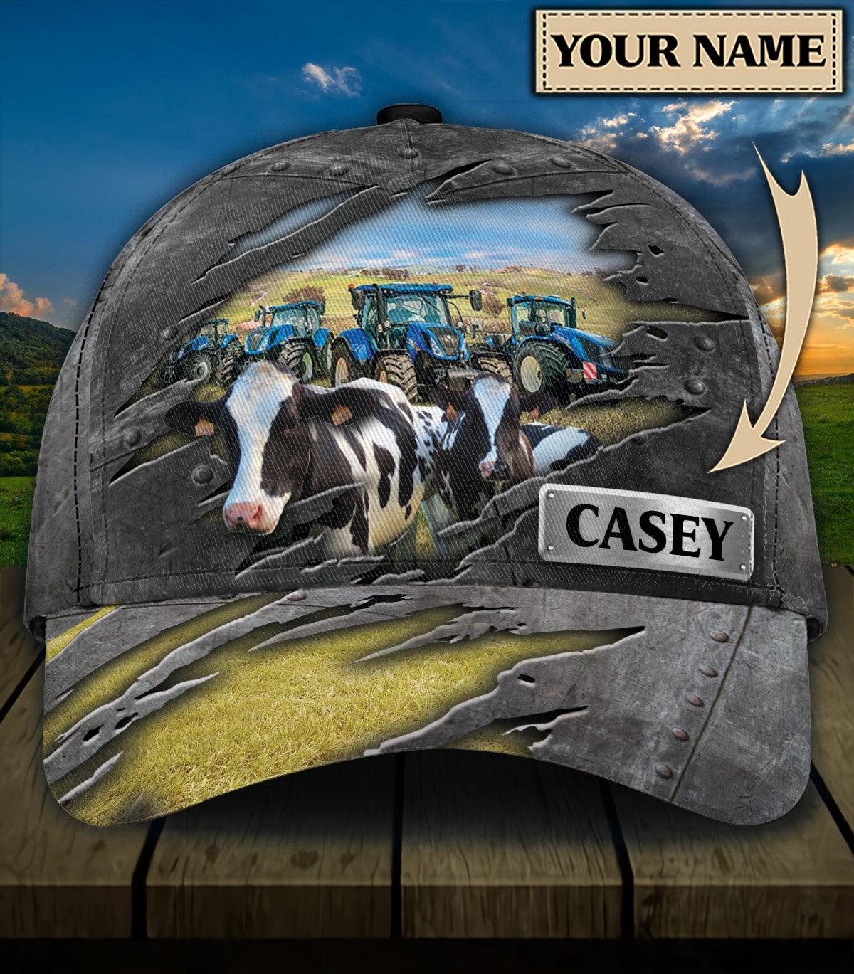 Personalized Cow Classic Cap, Personalized Gift for Farmers, Cow Lovers, Chicken Lovers Trucker Hats Custom Hats Gifts For Men & Women