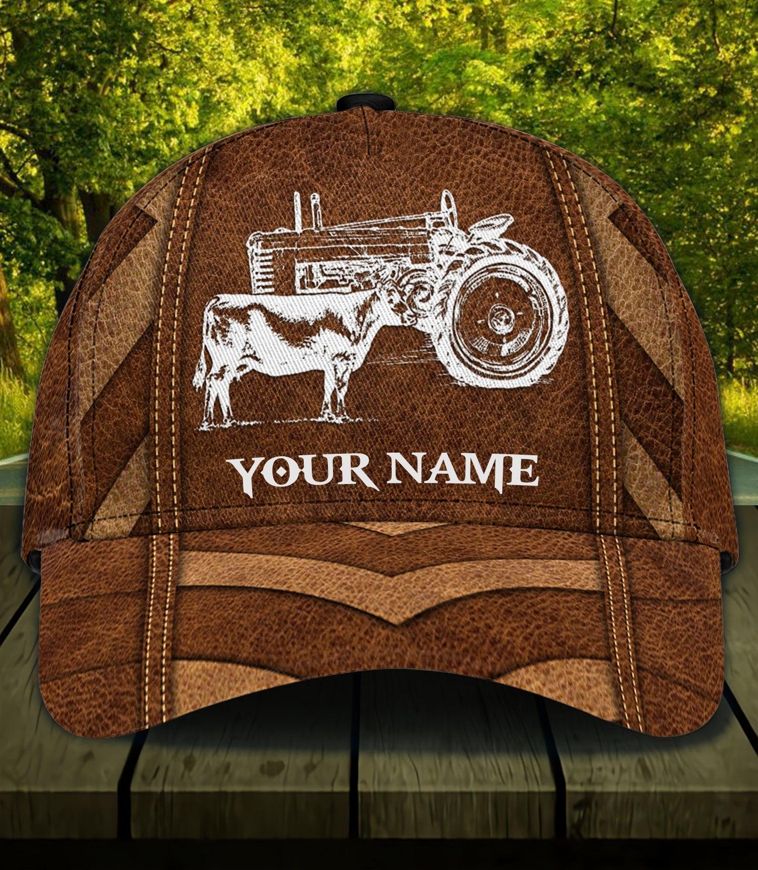 Personalized Cow Classic Cap, Personalized Gift for Farmers, Cow Lovers, Chicken Lovers Trucker Hats Custom Hats Gifts For Men & Women