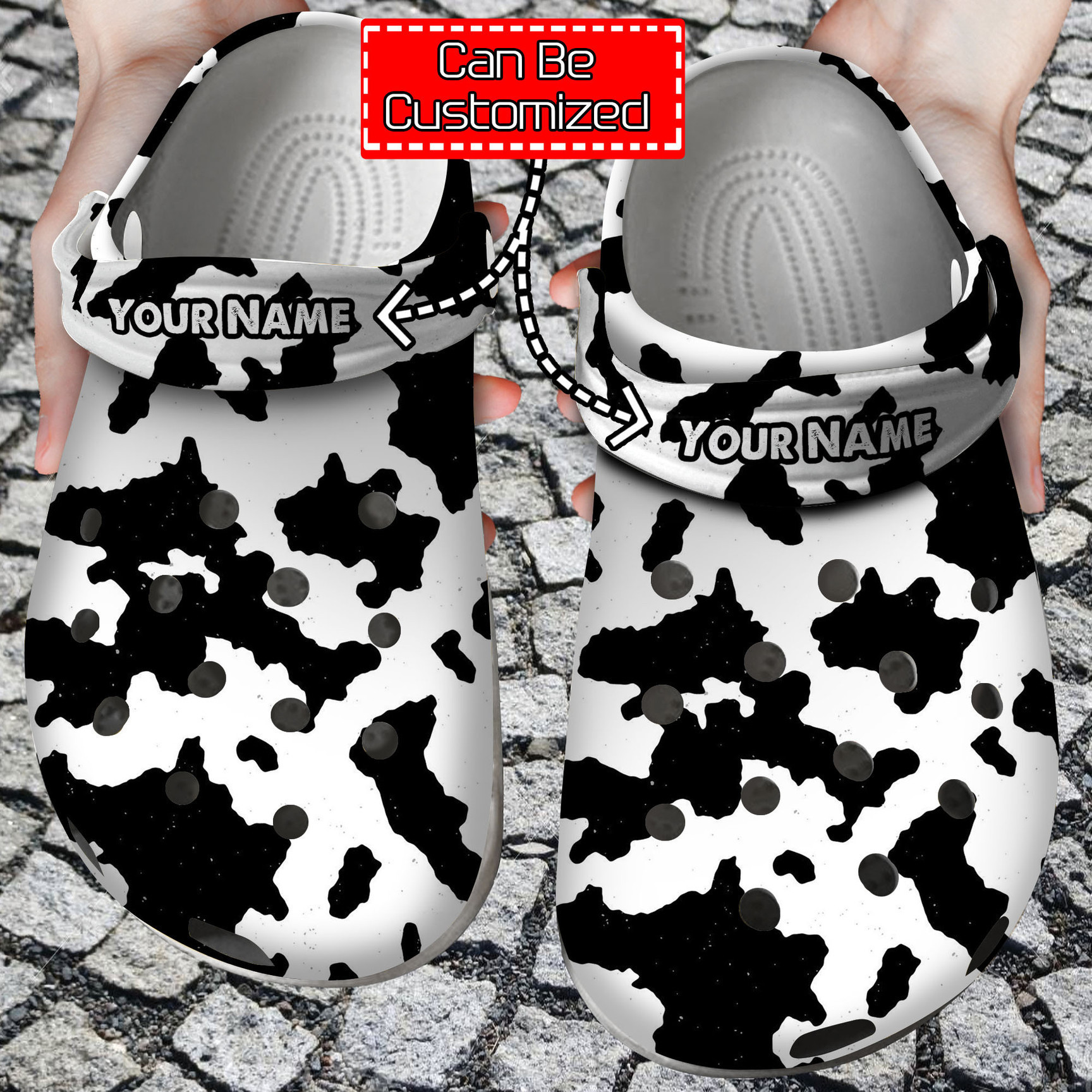 Personalized Cow Pattern New clog Shoes