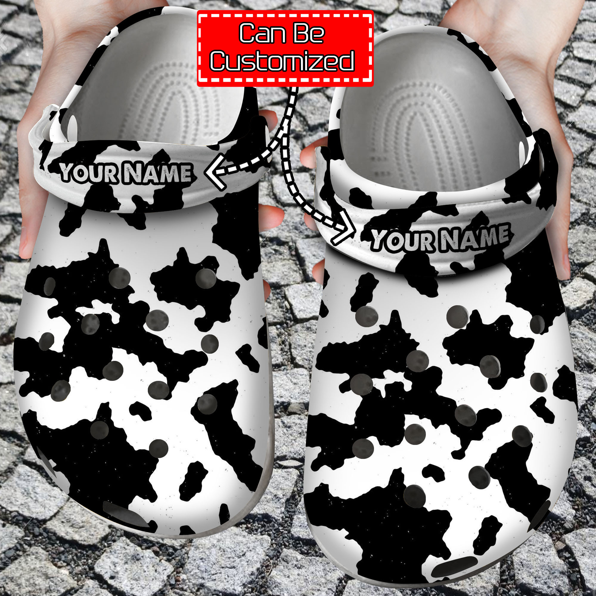Personalized Cow Pattern New clog Shoes