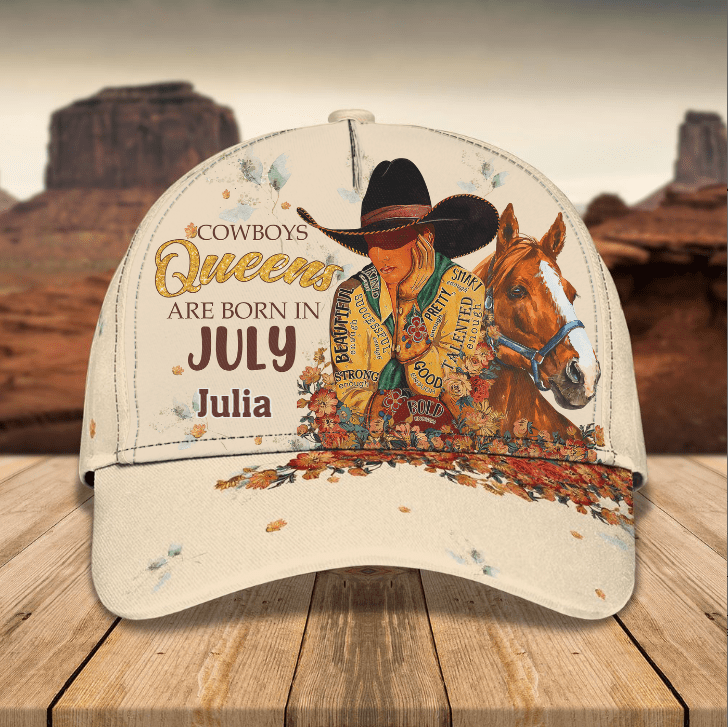 Personalized Cowboy, Cowgirl Classic Cap for Men, Women, Friends, Custom Name Cowboy Texas, Cowboy Qeen Hat Trucker Hats Custom Hats Gifts For Men & Women