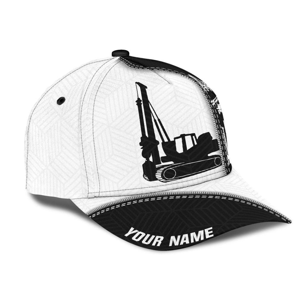 Personalized Crane Excavator Hat for Crane Driver, Crane 3D Classic Cap for Men, Dad , Husband Trucker Hats Custom Hats Gifts For Men & Women