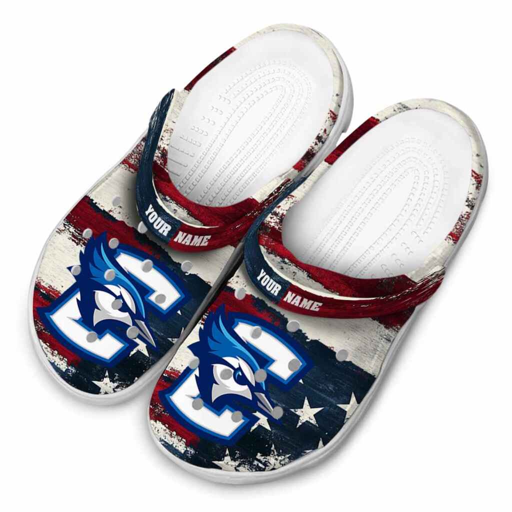 Personalized Creighton Bluejays Patriotic Stripes ClogTVC1801767 - Image 4