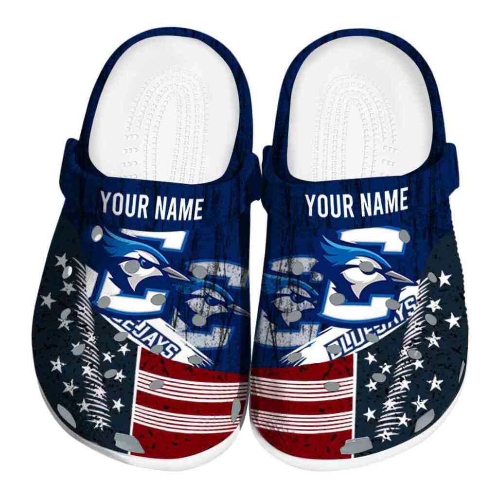 Personalized Creighton Bluejays Star-Spangled Side Pattern ClogTVC1801723