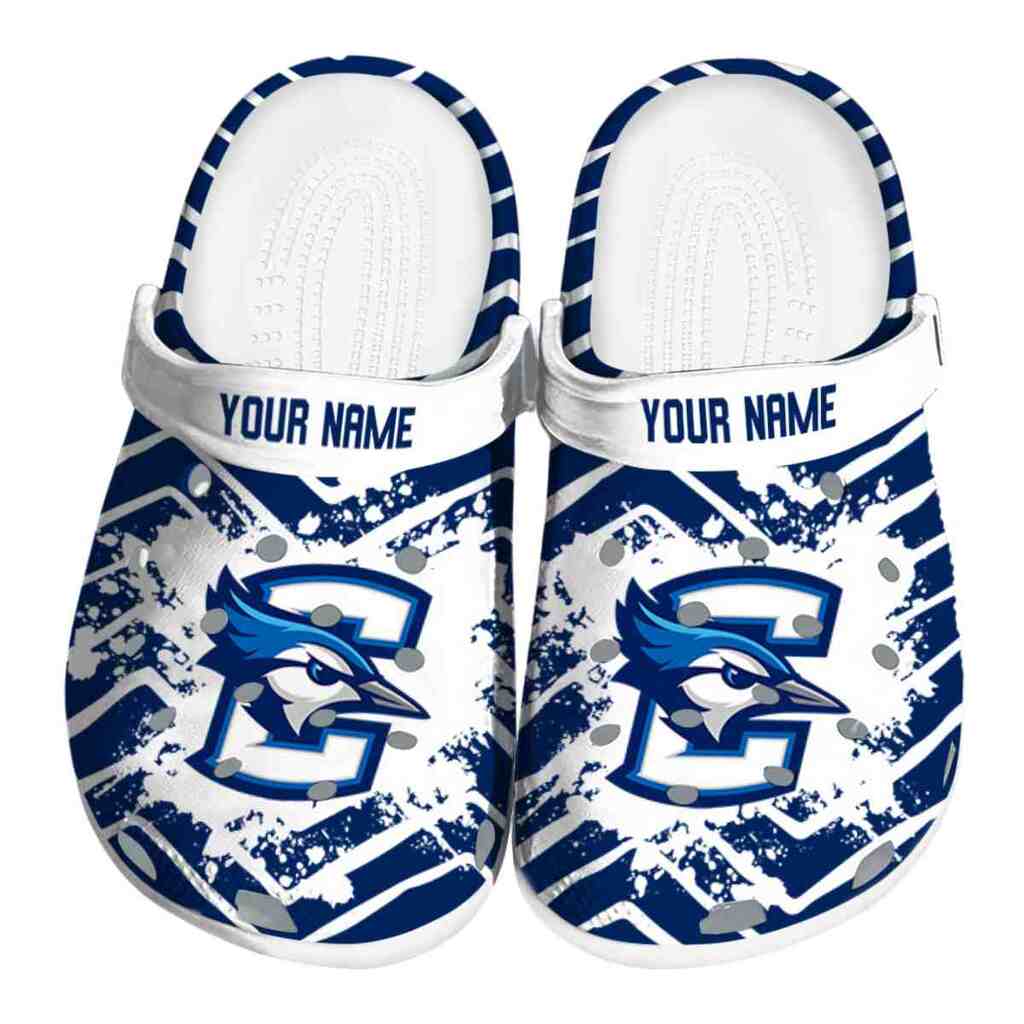 Personalized Creighton Bluejays Zigzag Paint Burst ClogTVC1801780