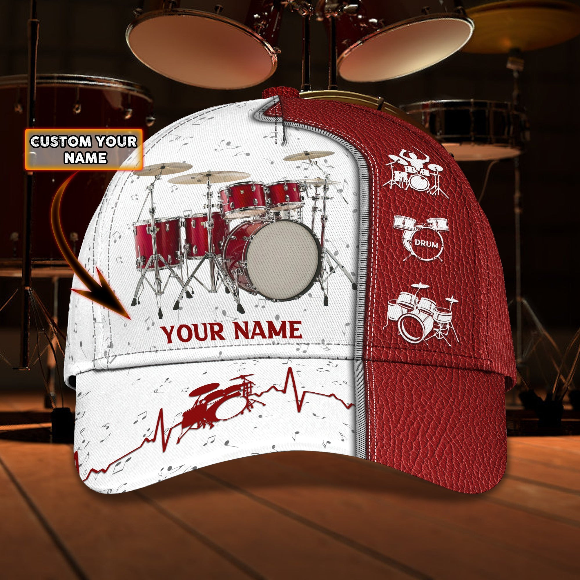 Personalized Custom Classic Cap - Drum Lover'S Gift Trucker Hats Custom Hats Gifts For Men & Women