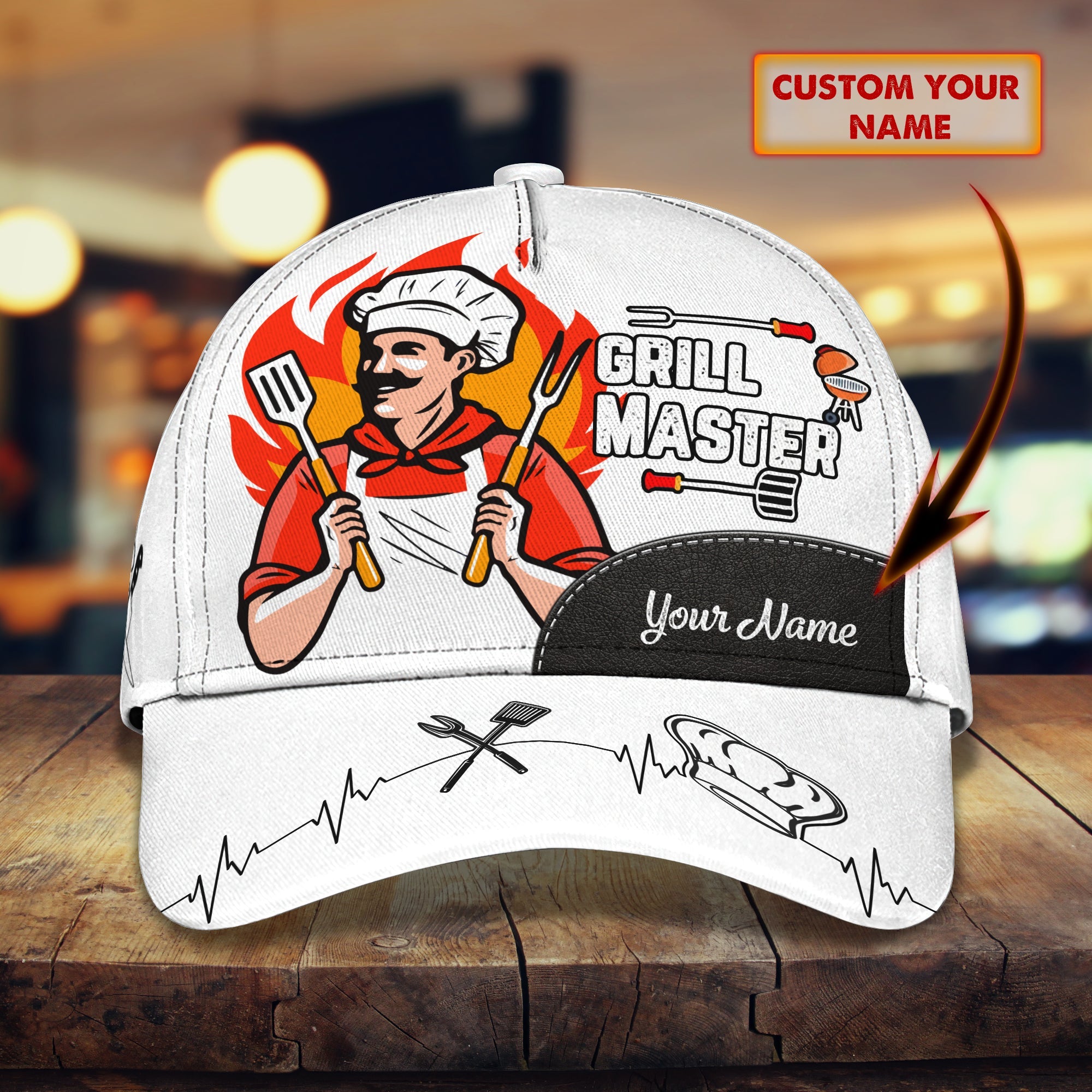 Personalized Custom Classic Cap For Grill Masters - Chef'S Name Cap Trucker Hats Custom Hats Gifts For Men & Women