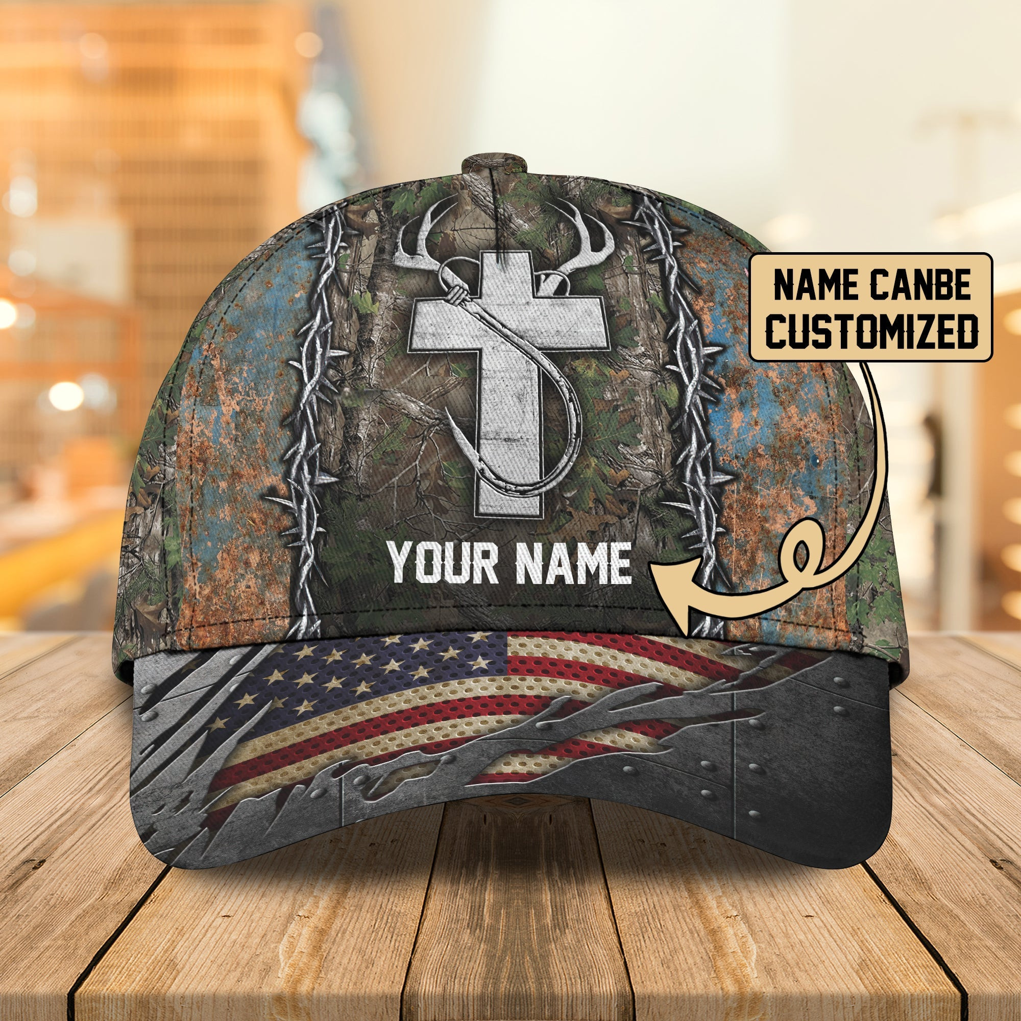 Personalized Custom Classic Cap For Hunting And Fishing Trucker Hats Custom Hats Gifts For Men & Women