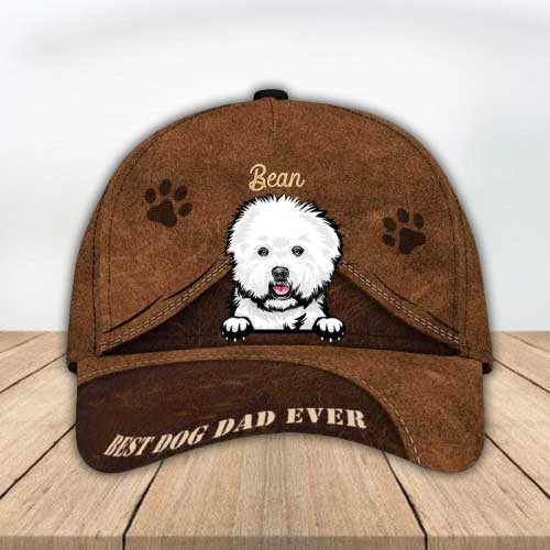 Personalized Cute Bichon Frise Hat, Custom Bichon Frise Cap 3D for Mom Who loves Bichon Frise Trucker Hats Custom Hats Gifts For Men & Women