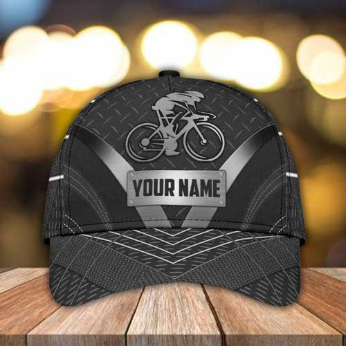 Personalized Cycling Cap for Men & Women, Cyclist Hat Leather Pattern 3D Classic Cap Trucker Hats Custom Hats Gifts For Men & Women