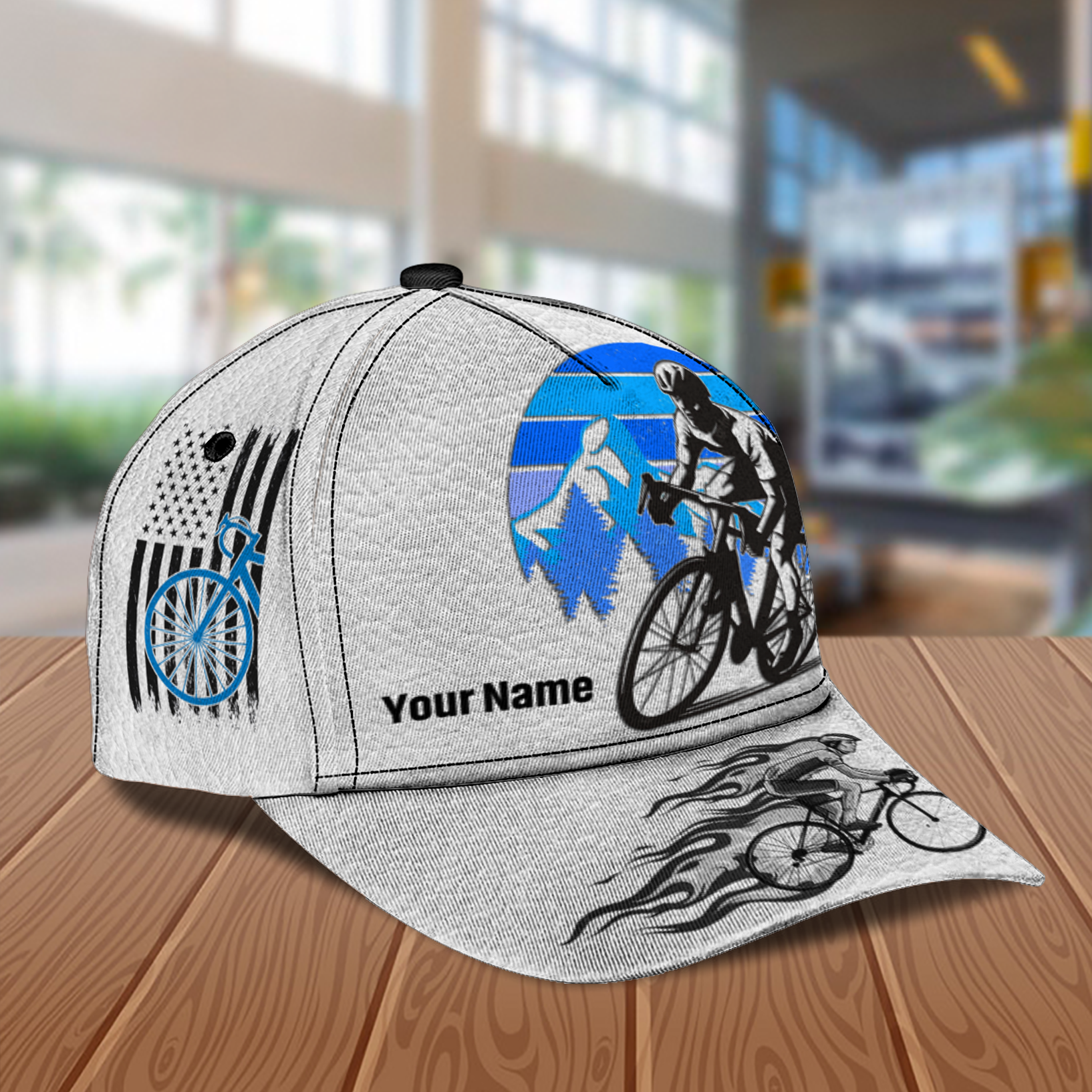 Personalized Cycling Classic Cap Trucker Hats Custom Hats Gifts For Men & Women