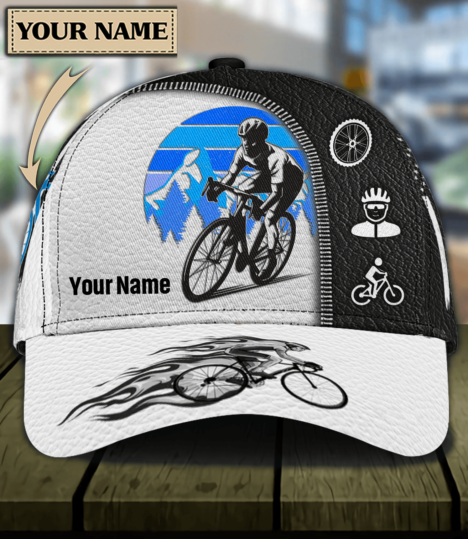 Personalized Cycling Classic Cap Trucker Hats Custom Hats Gifts For Men & Women