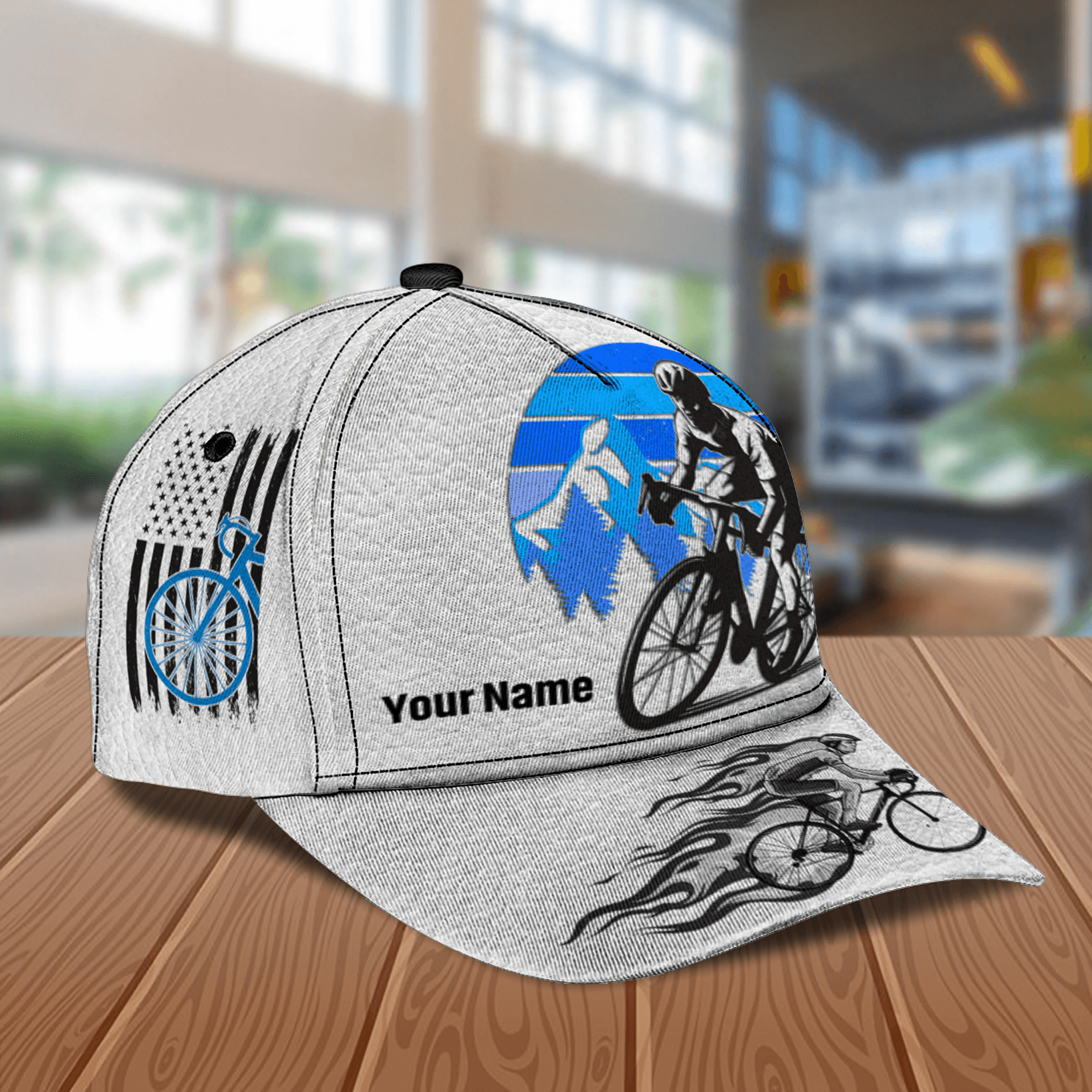 Personalized Cycling Classic Cap Trucker Hats Custom Hats Gifts For Men & Women