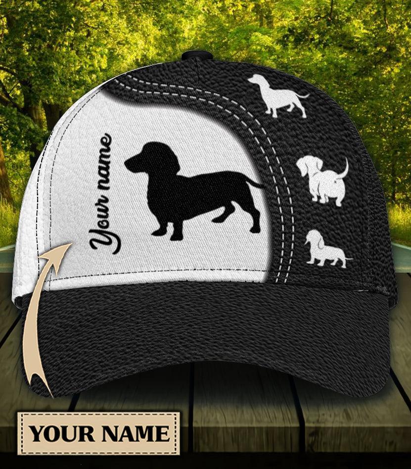 Personalized Dachshund Classic Cap, Personalized Gift for Dachshund Lovers Trucker Hats Custom Hats Gifts For Men & Women