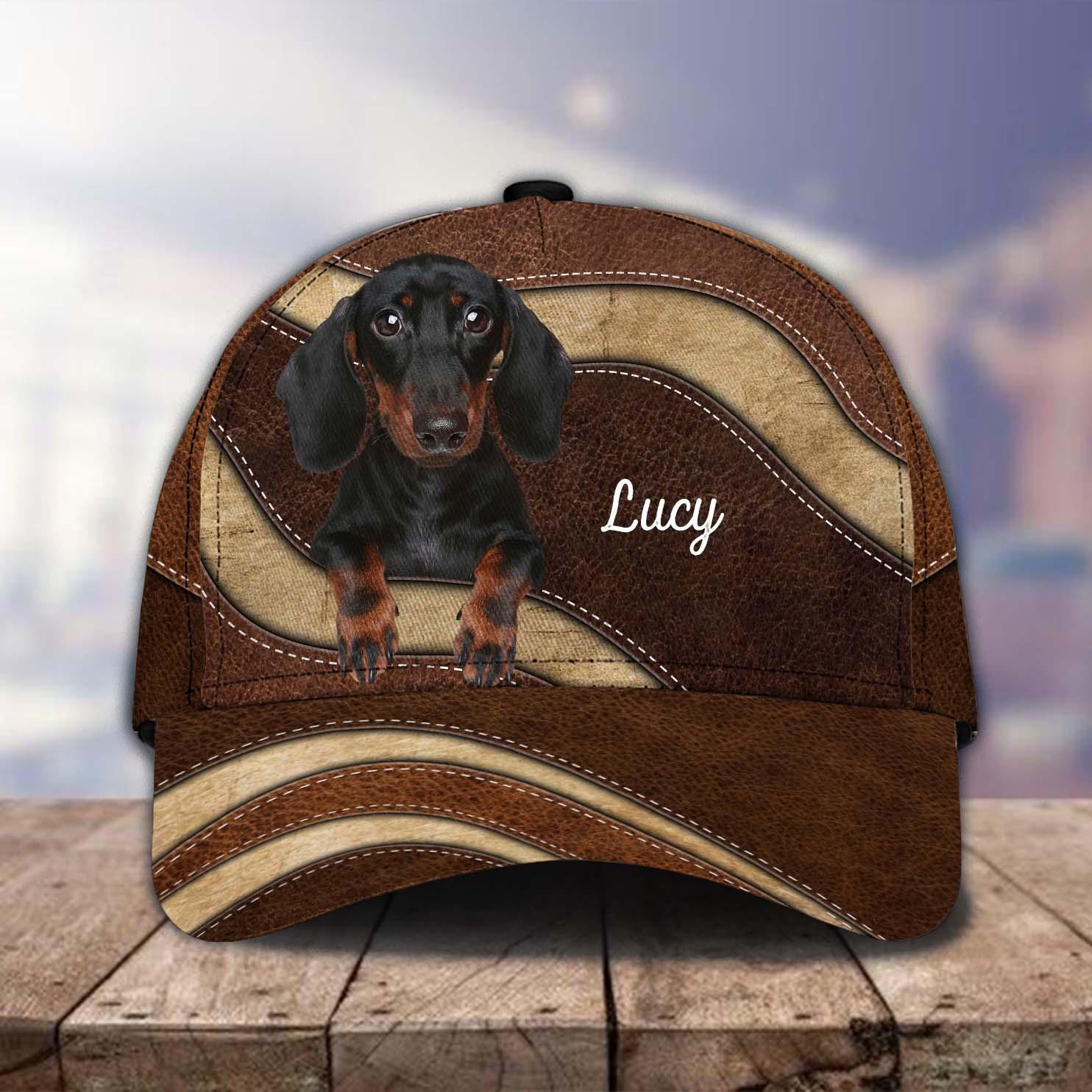 Personalized Dachshund Classic Cap, Personalized Gift for Dachshund Lovers Trucker Hats Custom Hats Gifts For Men & Women