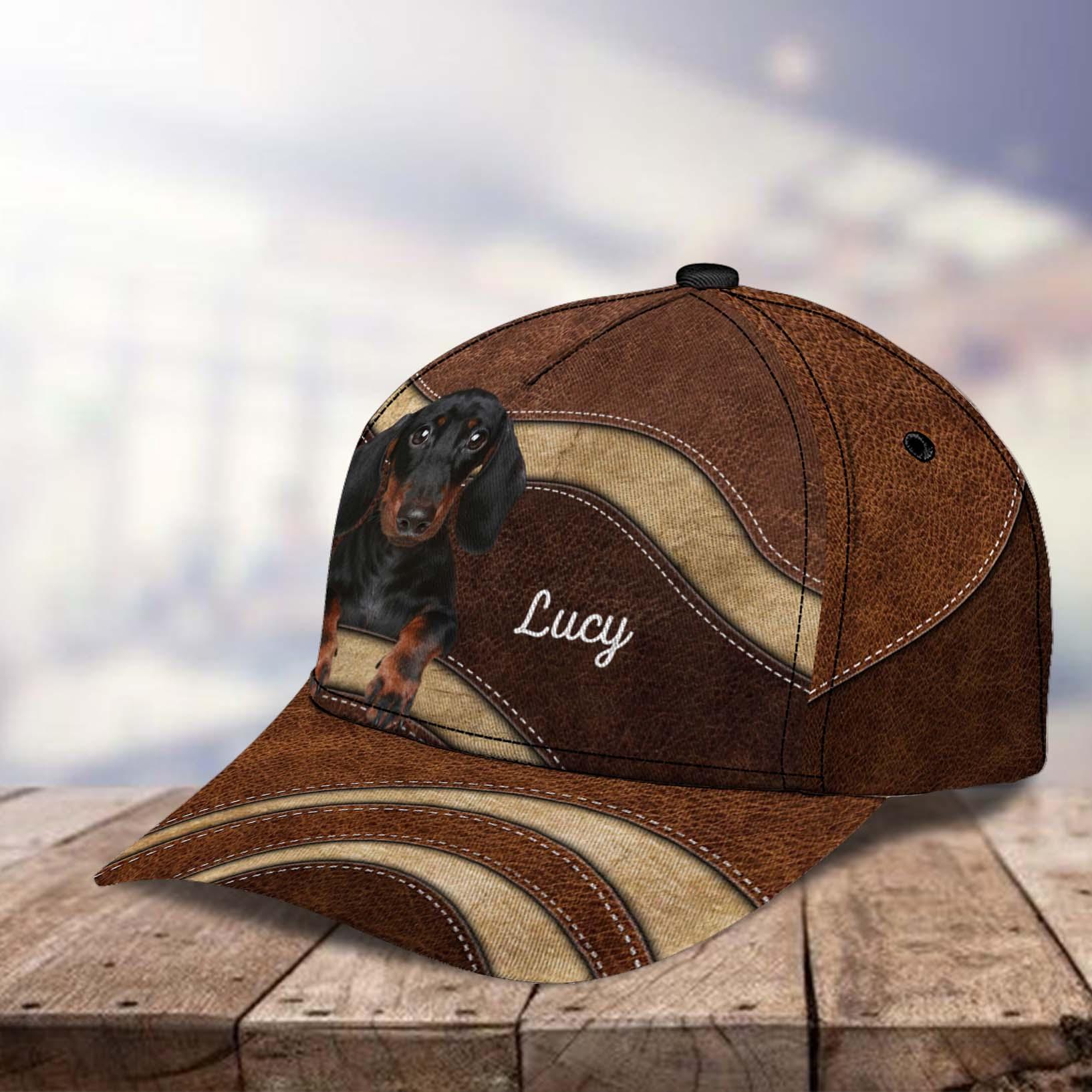 Personalized Dachshund Classic Cap, Personalized Gift for Dachshund Lovers Trucker Hats Custom Hats Gifts For Men & Women