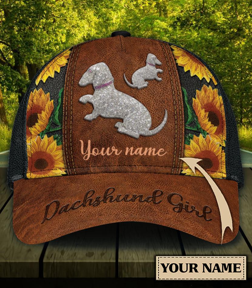 Personalized Dachshund Classic Cap, Personalized Gift for Dachshund Lovers Trucker Hats Custom Hats Gifts For Men & Women