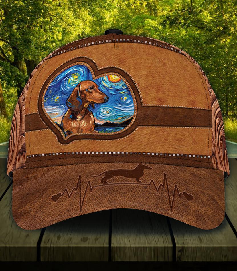 Personalized Dachshund Classic Cap, Personalized Gift for Dachshund Lovers Trucker Hats Custom Hats Gifts For Men & Women