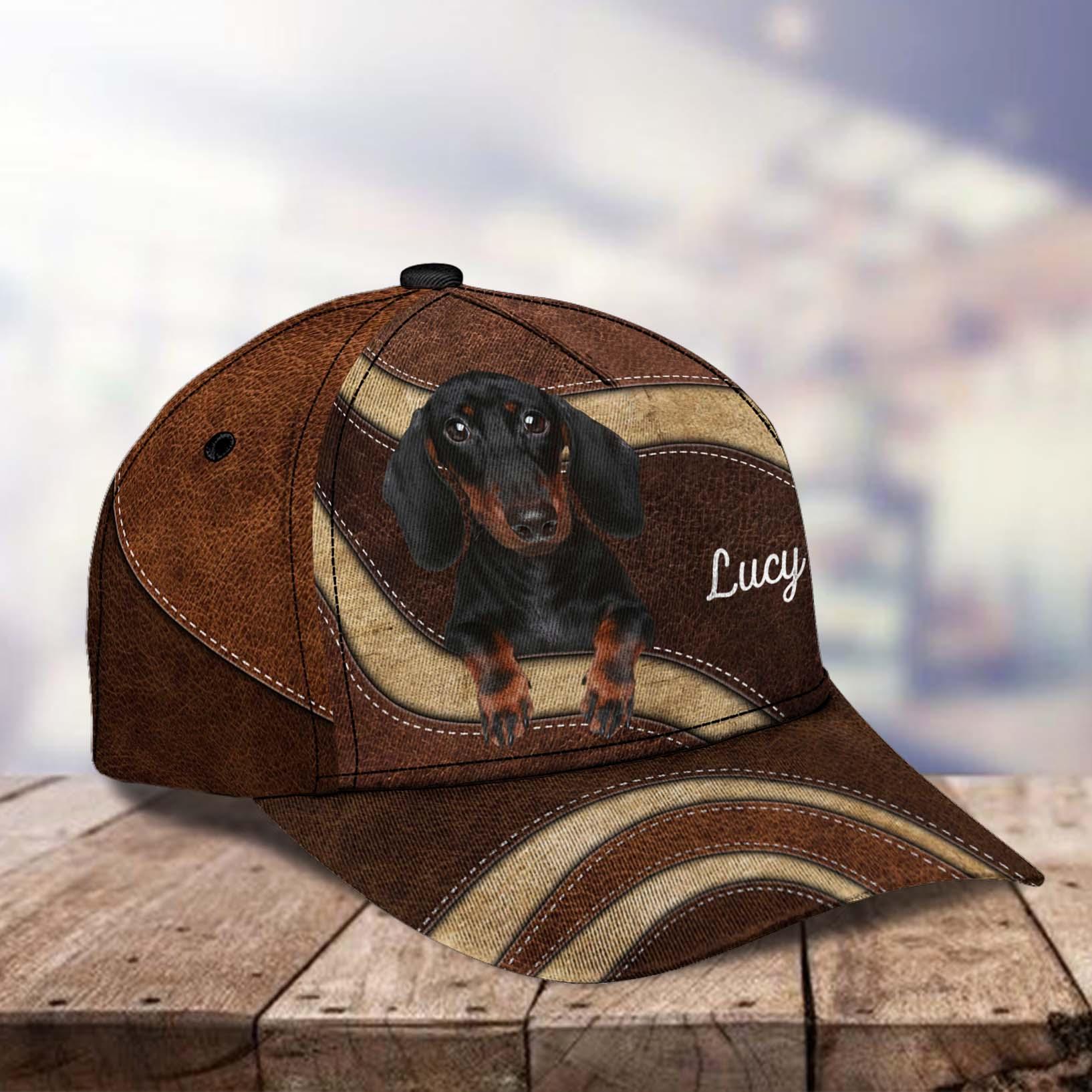 Personalized Dachshund Classic Cap, Personalized Gift for Dachshund Lovers Trucker Hats Custom Hats Gifts For Men & Women