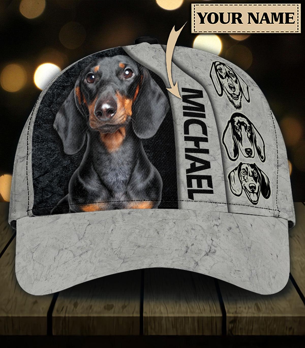 Personalized Dachshund Classic Cap, Personalized Gift for Dachshund Lovers Trucker Hats Custom Hats Gifts For Men & Women