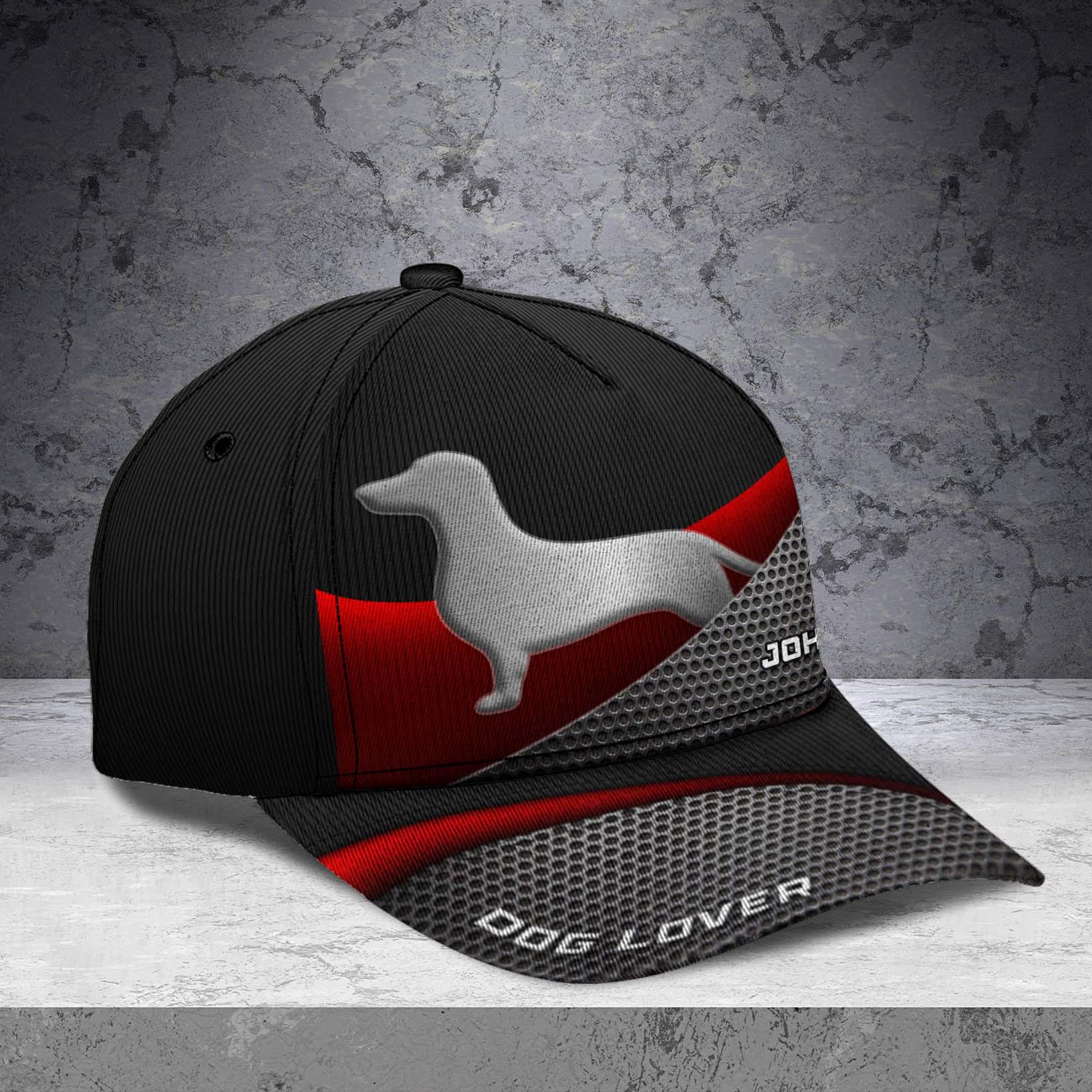 Personalized Dachshund Classic Cap, Personalized Gift for Dachshund Lovers Trucker Hats Custom Hats Gifts For Men & Women