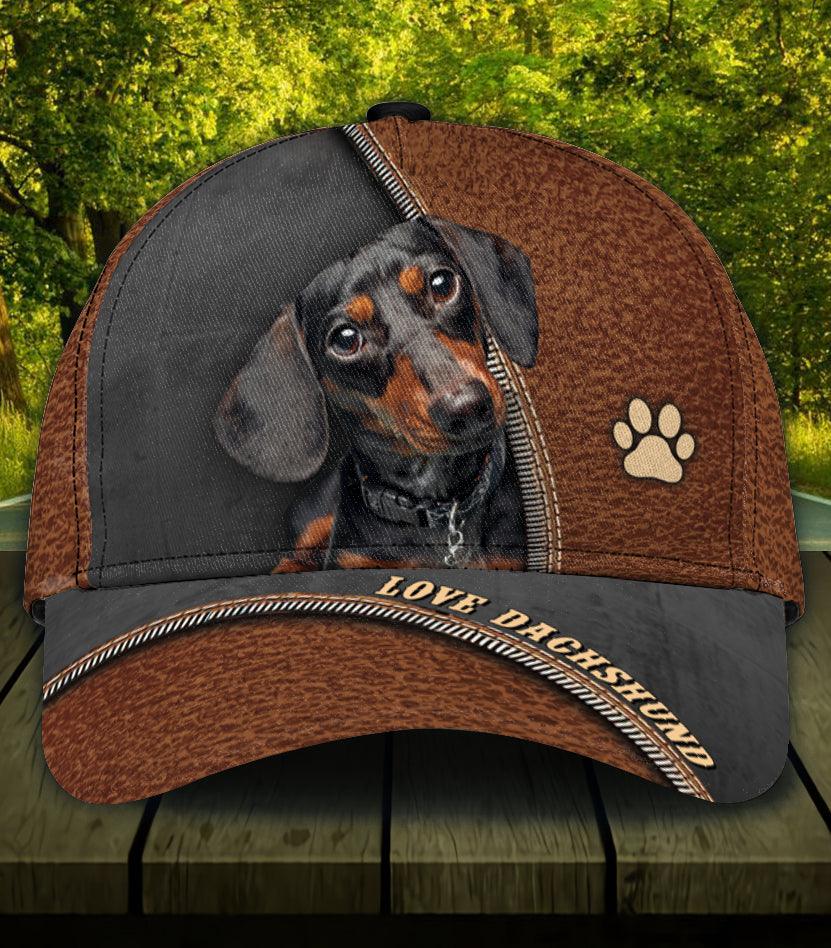 Personalized Dachshund Classic Cap, Personalized Gift for Dog Lovers, Dog Dad, Dog Mom, Personalized Gift for Dachshund Lovers Trucker Hats Custom Hats Gifts For Men & Women