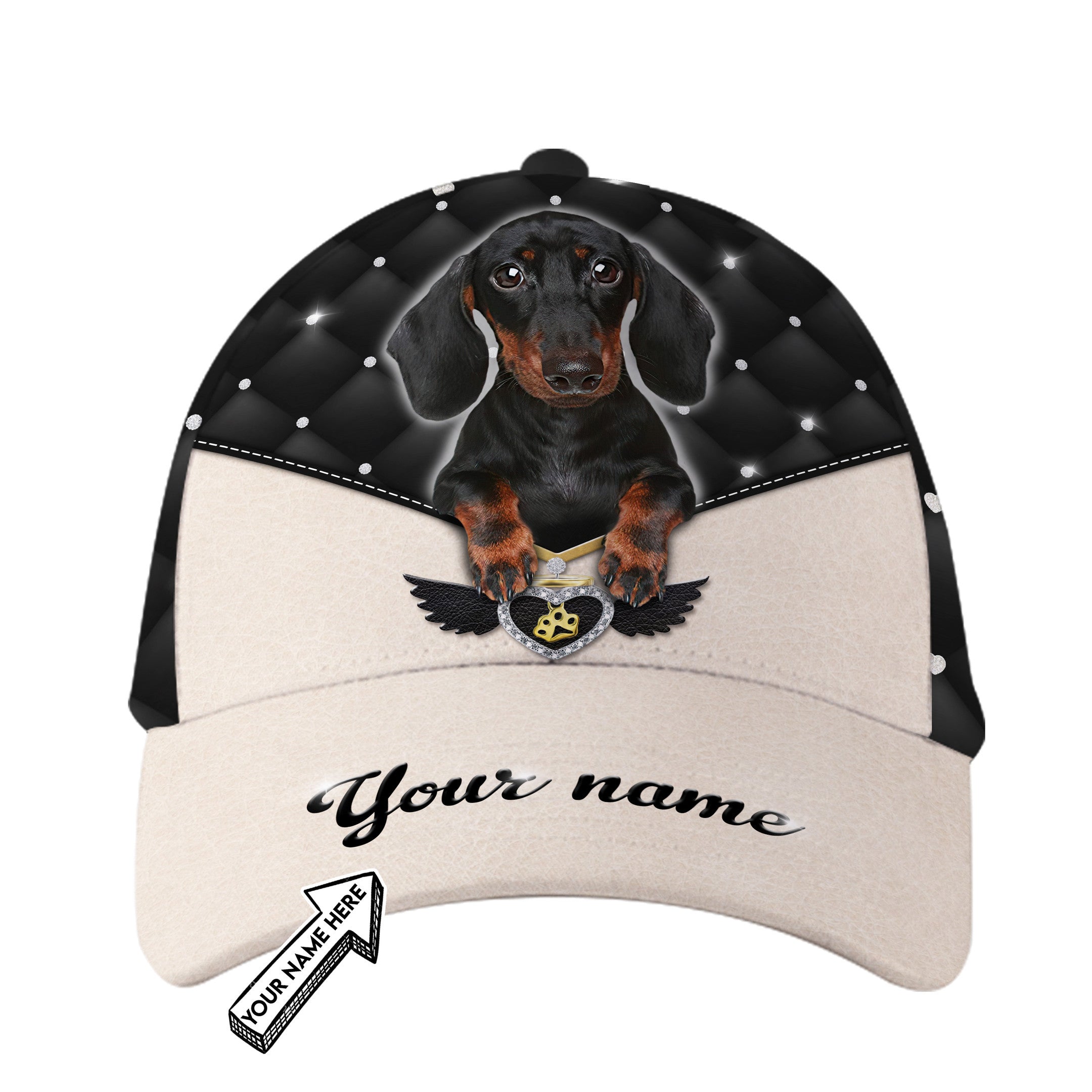Personalized Dachshund Dog Hat Classic Cap Trucker Hats Custom Hats Gifts For Men & Women