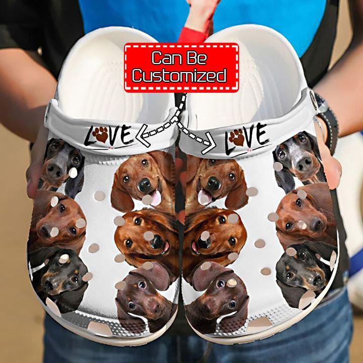 Personalized Dachshund Doxies Love clog Shoes Dog