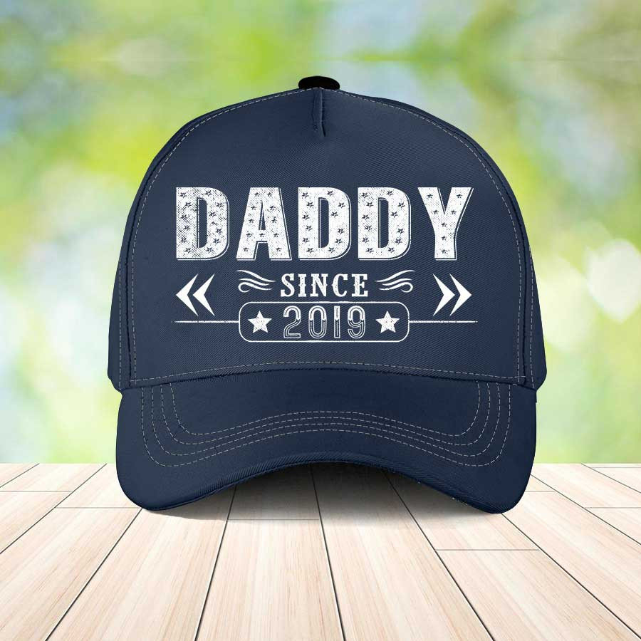 Personalized Dad Since Year, Dad Est Classic Cap for Father's Day Hat, New Dad Gift Trucker Hats Custom Hats Gifts For Men & Women