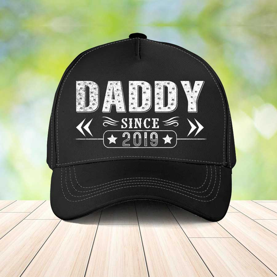 Personalized Dad Since Year, Dad Est Classic Cap for Father's Day Hat, New Dad Gift Trucker Hats Custom Hats Gifts For Men & Women