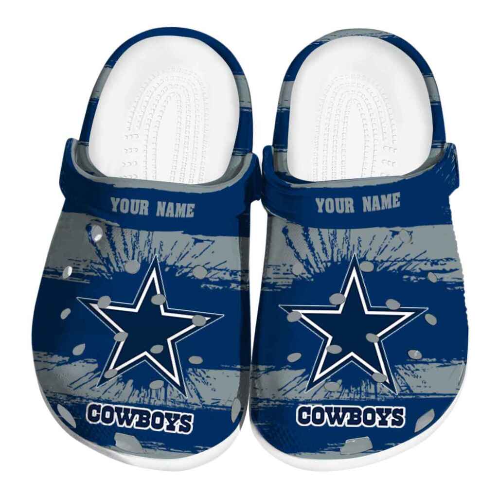 Personalized Dallas Cowboys Paint Splatter Graphics ClogTVC1801151