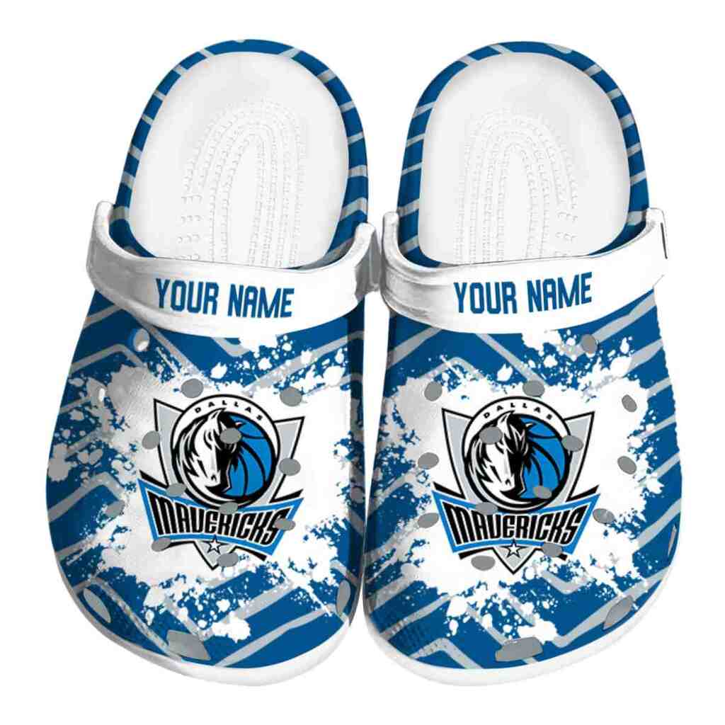 Personalized Dallas Mavericks Zigzag Paint Burst ClogTVC1801683
