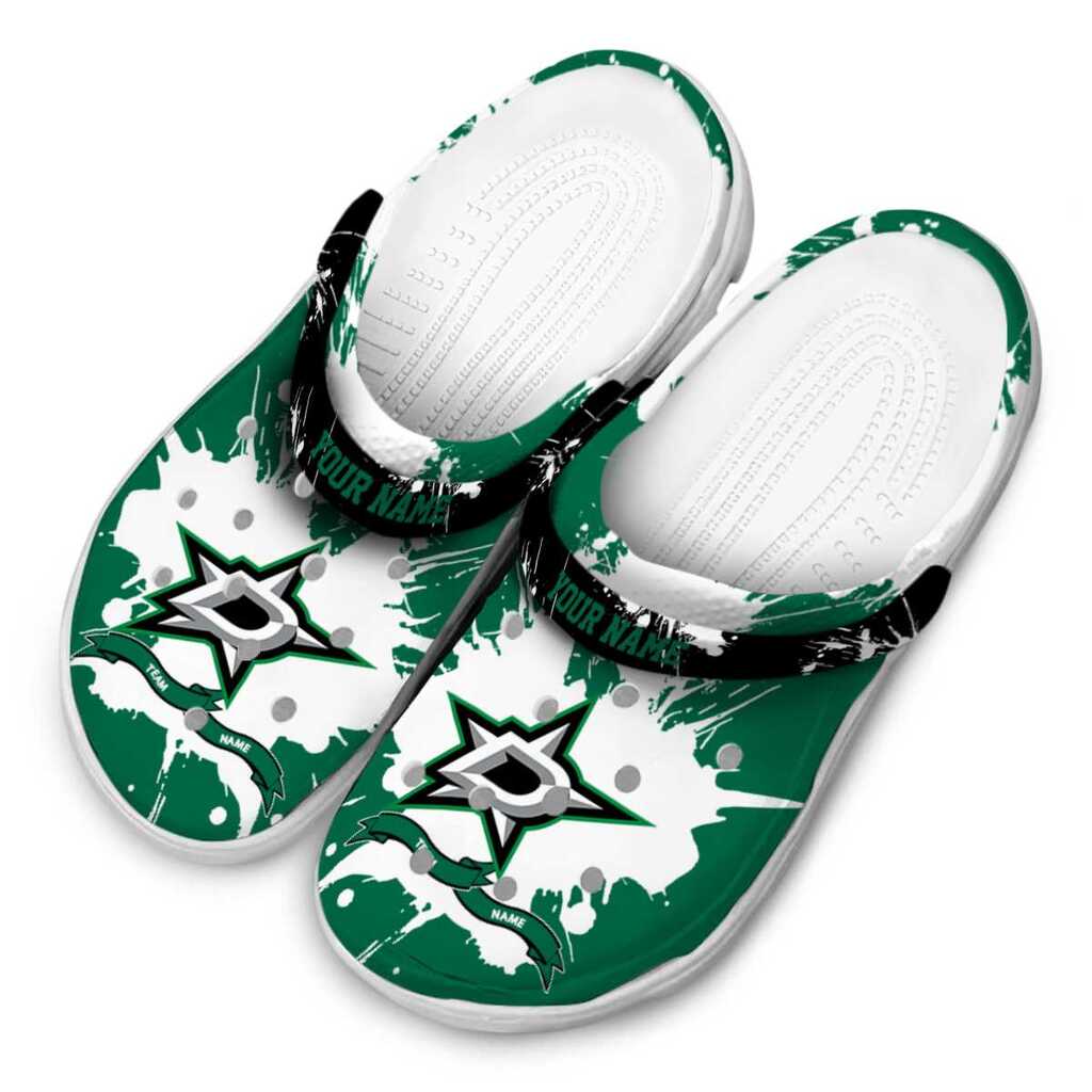 Personalized Dallas Stars Splatter Pattern ClogTVC1801856 - Image 4