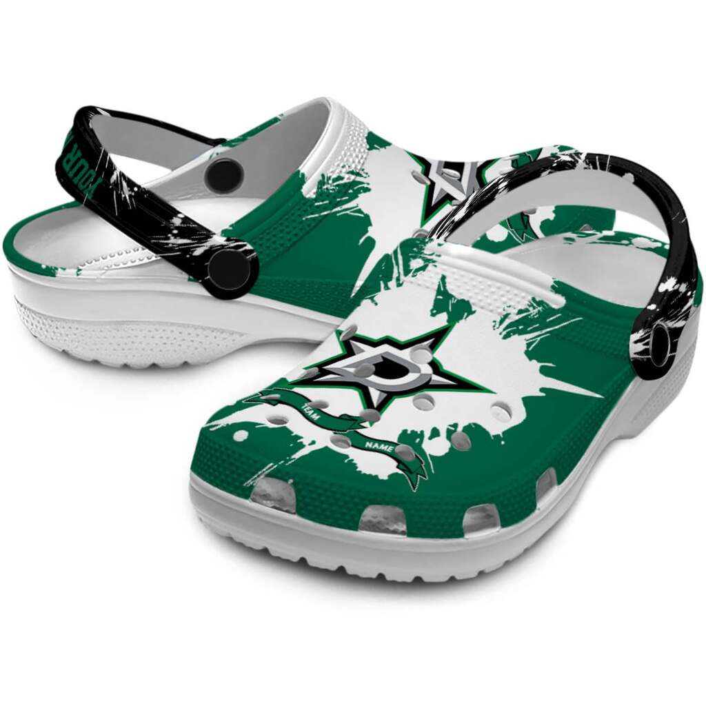 Personalized Dallas Stars Splatter Pattern ClogTVC1801856 - Image 3