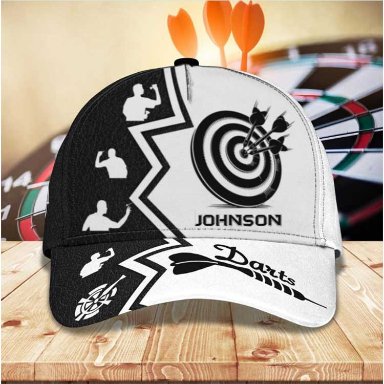 Personalized Darts Steps 3D Baseball Cap for Him, Dart Gift for His Birthday Dart Hat Trucker Hats Custom Hats Gifts For Men & Women