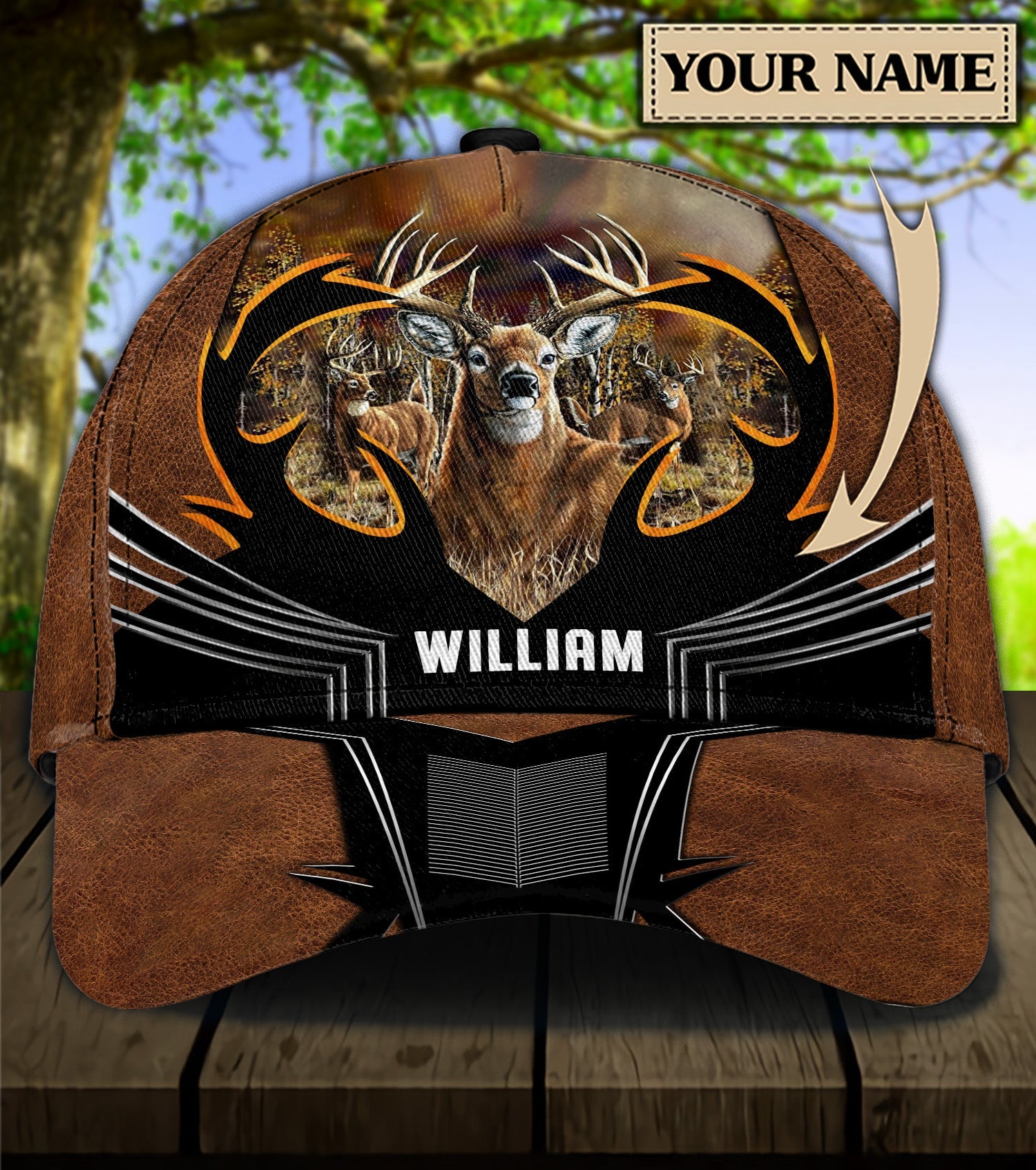 Personalized Deer Classic Cap, Personalized Gift for Deer Lovers, Hunting Lovers Trucker Hats Custom Hats Gifts For Men & Women