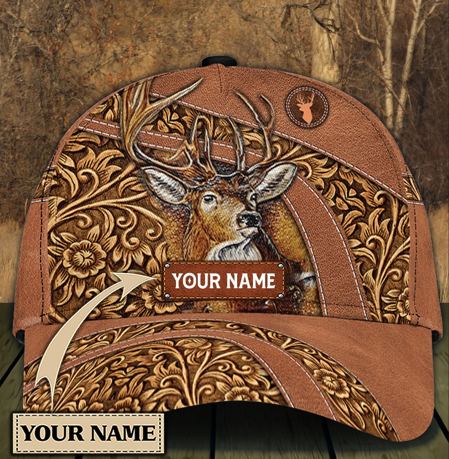 Personalized Deer Classic Cap, Personalized Gift for Deer Lovers, Hunting Lovers Trucker Hats Custom Hats Gifts For Men & Women
