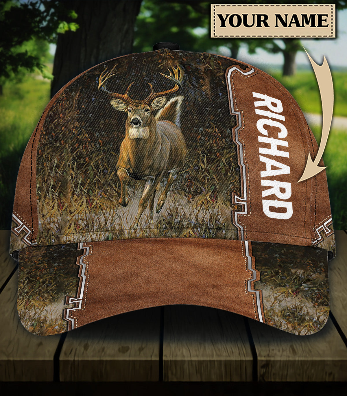 Personalized Deer Classic Cap, Personalized Gift for Deer Lovers, Hunting Lovers Trucker Hats Custom Hats Gifts For Men & Women