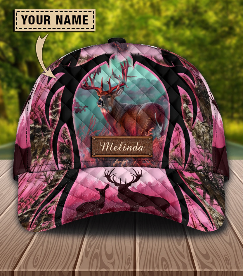 Personalized Deer Classic Cap, Personalized Gift for Deer Lovers, Hunting Lovers Trucker Hats Custom Hats Gifts For Men & Women