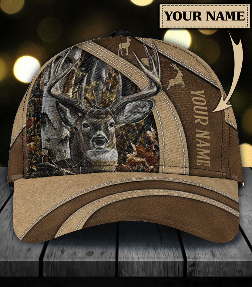 Personalized Deer Classic Cap, Personalized Gift for Deer Lovers, Hunting Lovers Trucker Hats Custom Hats Gifts For Men & Women
